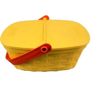 Fisher Price Fun With Food Picnic Basket Pretend Play Portable Tote Vintage 1988